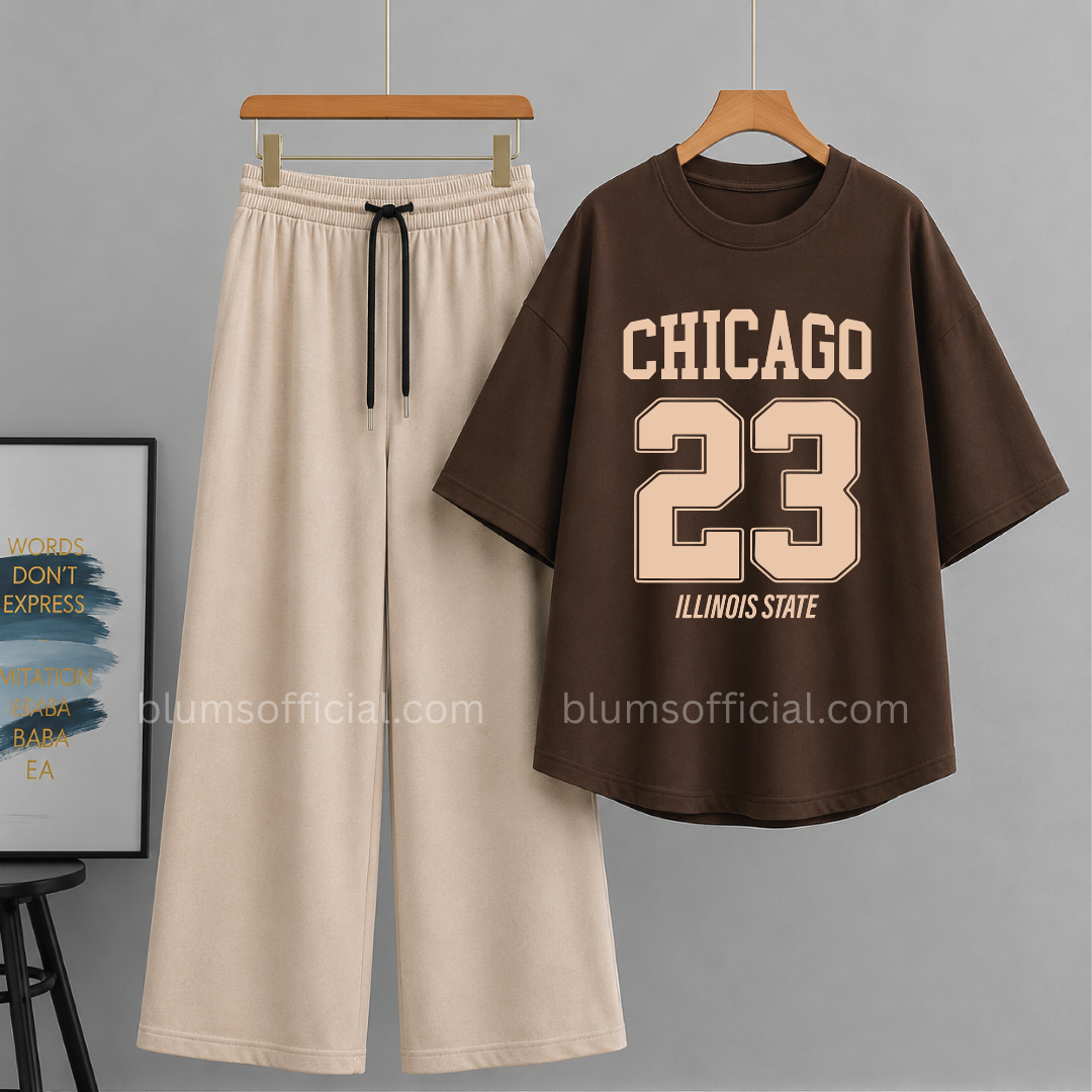Chicago Brown Oversized & Black Flapper