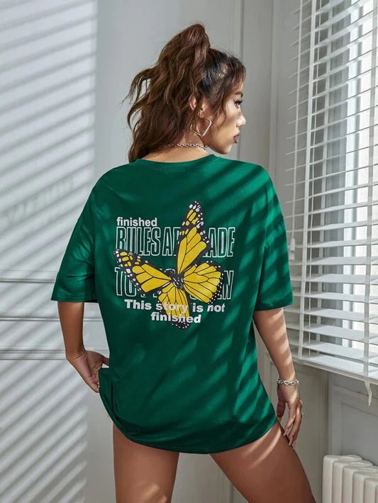 Butterfly Green Oversized Tee