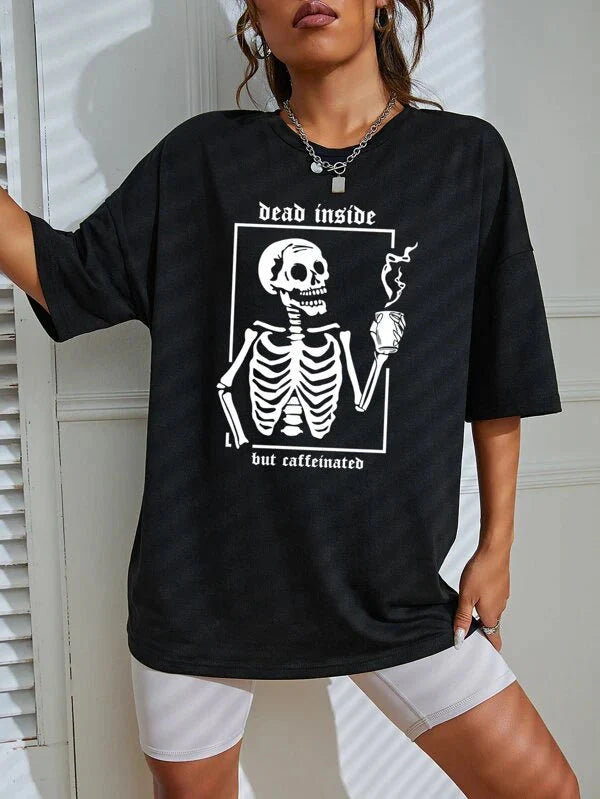 Coffee Lover Black Oversized Tee
