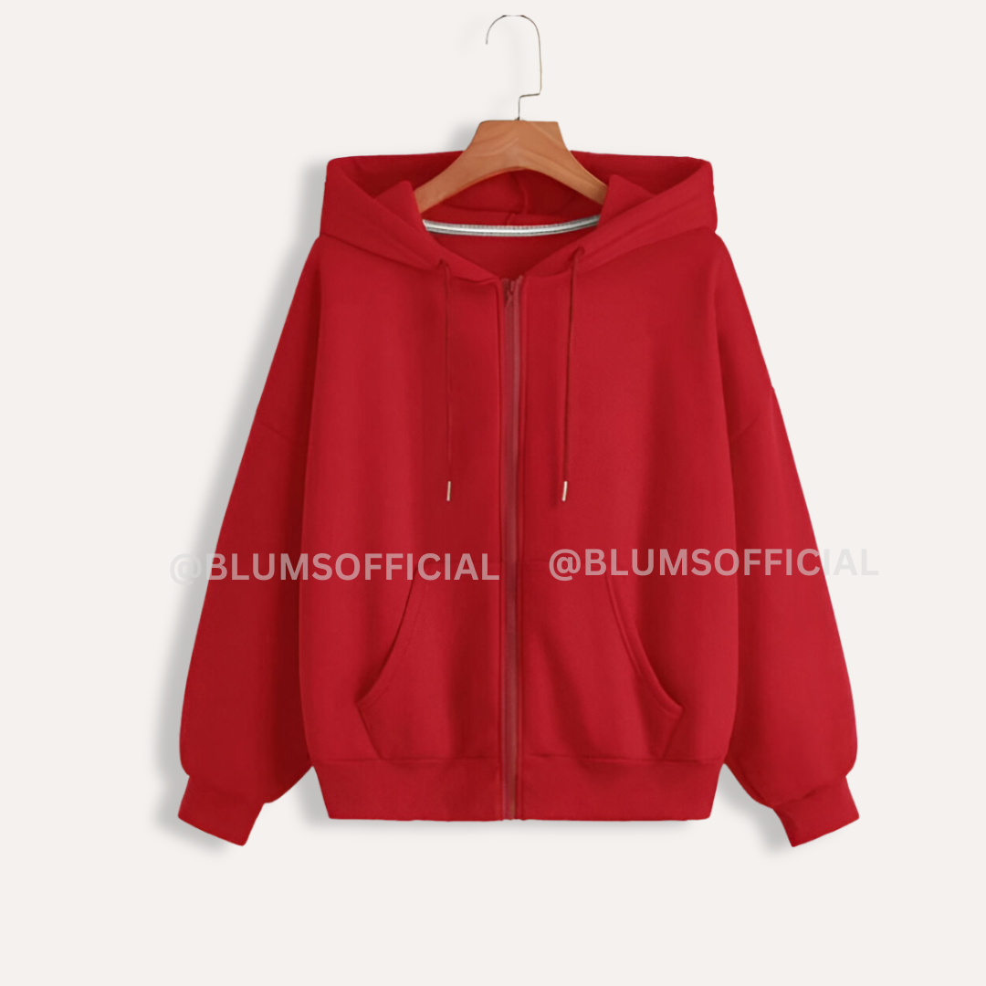 Red Zipper Hoodie