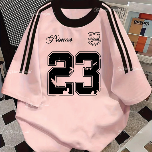 Princess & Letter Oversized Tee