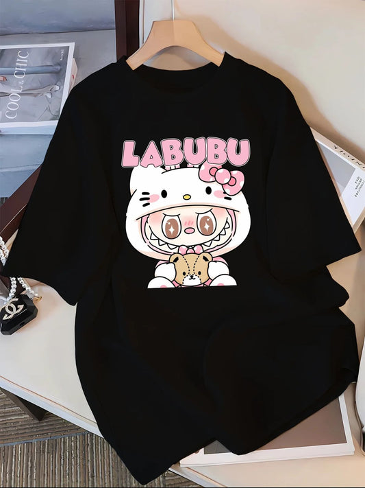 Labubu Black Oversized Tee